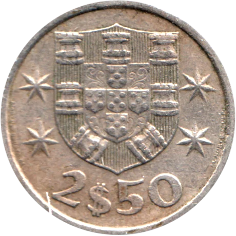 2½ Escudos, 1980 Reverse