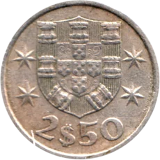 Preview 2½ Escudos, 1980 reverse