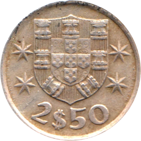 2½ Escudos, 1977 Reverse