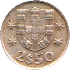 Preview 2½ Escudos, 1977 reverse