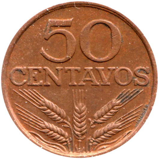 50 centavos, 1977 Reverse