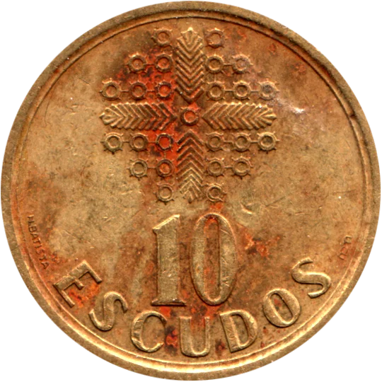 10 Escudos, 1997 Reverse