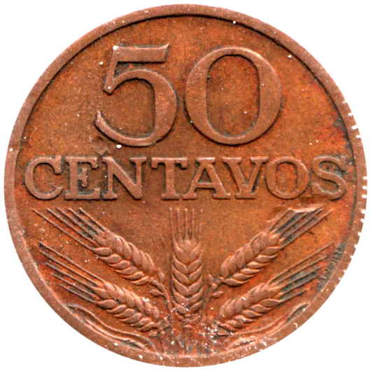 50 centavos, 1970 Reverse