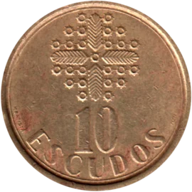 Preview 10 Escudos, 1990 reverse