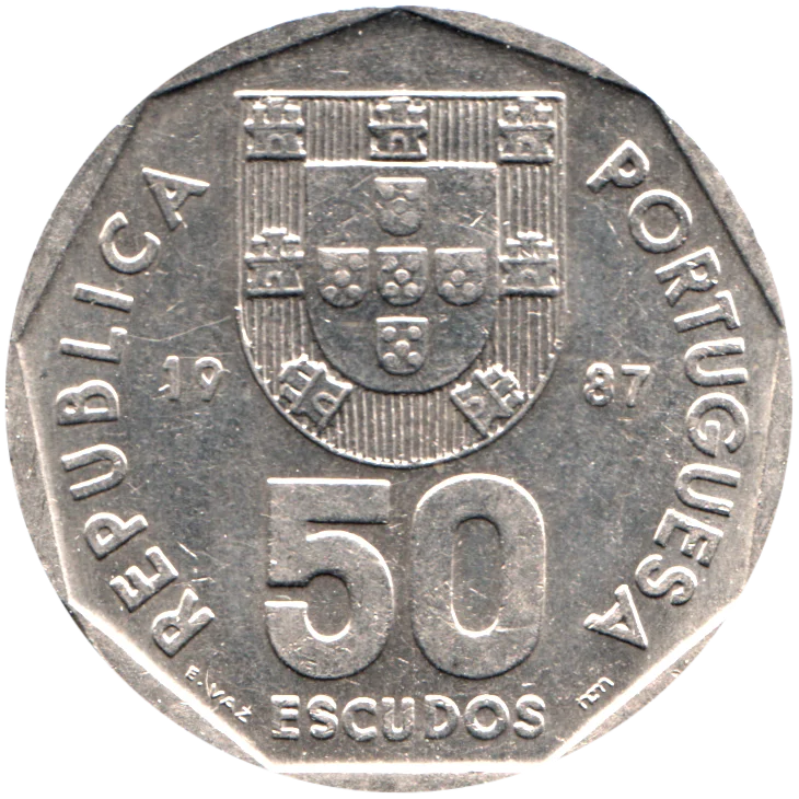 50 Escudos, 1987 Reverse
