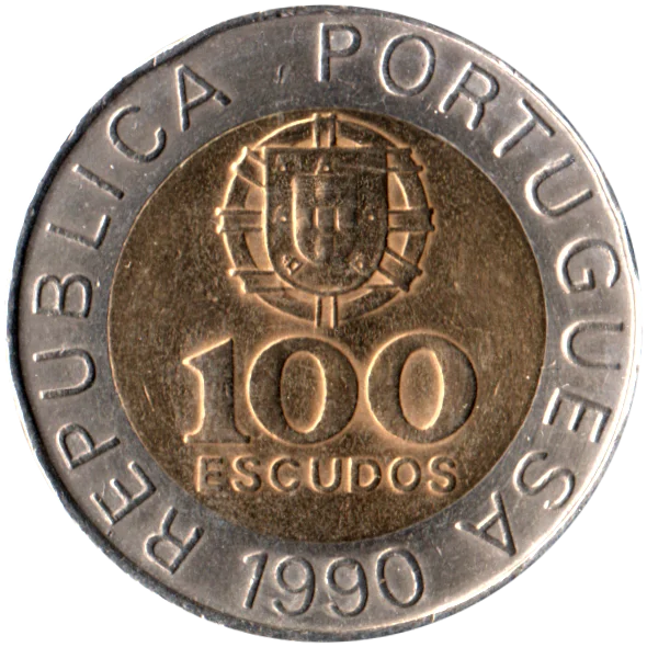 100 Escudos, 1990 Reverse
