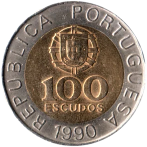 Preview 100 Escudos, 1990 reverse