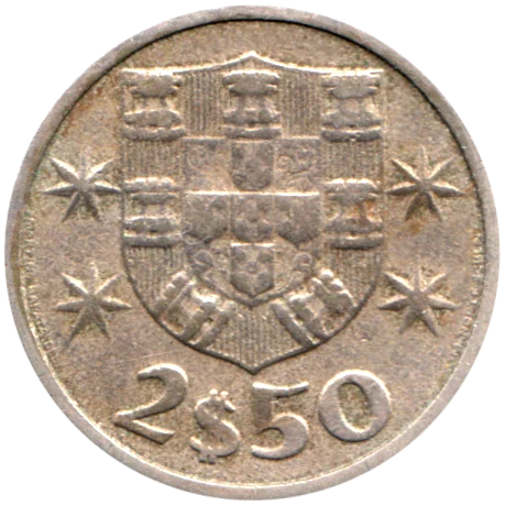2½ Escudos, 1963 Reverse