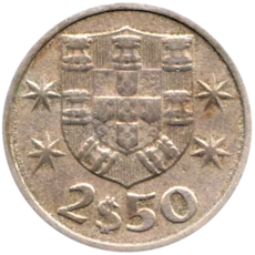Preview 2½ Escudos, 1963 reverse