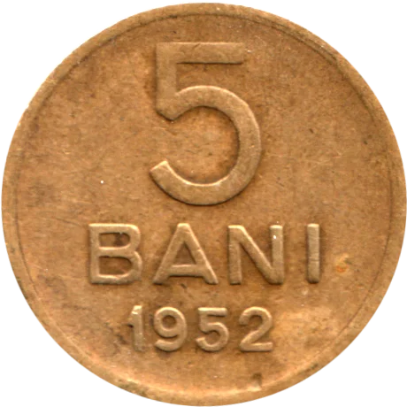 5 bani, 1952 Reverse