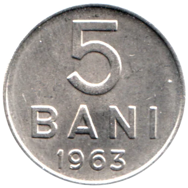 5 bani, 1963 Reverse