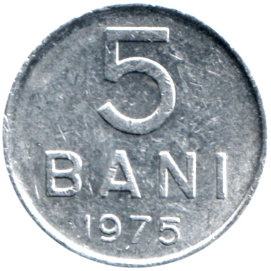5 bani, 1975 Reverse