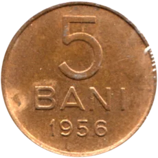 Preview 5 bani, 1956 reverse