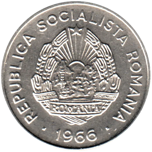 25 bani, 1966 Obverse