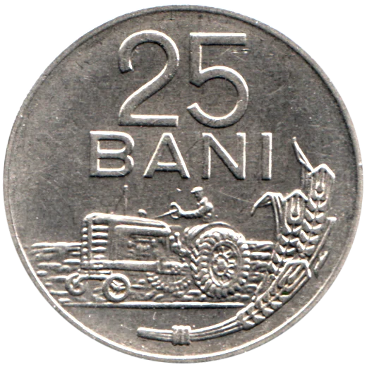 25 bani, 1966 Reverse