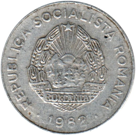 25 bani, 1982 Obverse