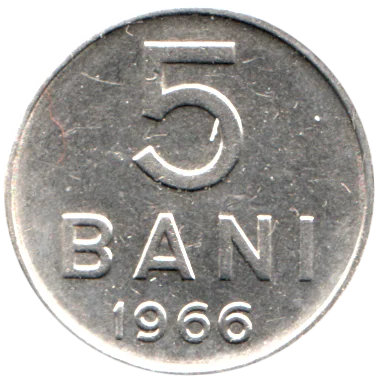 Preview 5 bani, 1966 reverse