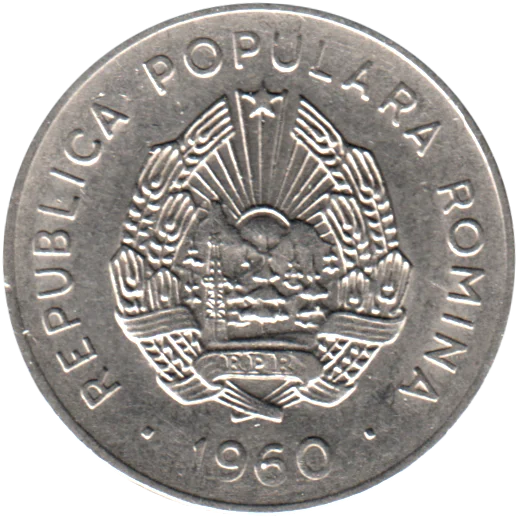 25 bani, 1960 Obverse