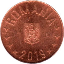 Preview 5 bani, 2019 obverse