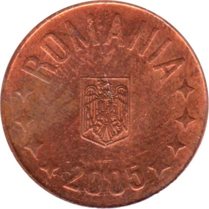 5 bani, 2005 Obverse