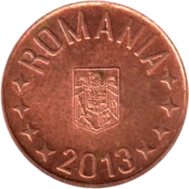 Preview 5 bani, 2013 obverse