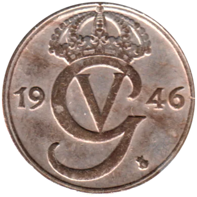 Preview 25 öre, 1946 obverse