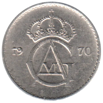 10 öre, 1970 Obverse
