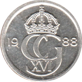 10 öre, 1988 Obverse