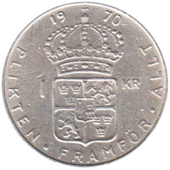1 Krona, 1970 Reverse