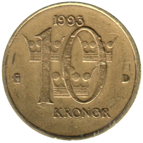 10 Kronor, 1993 Reverse