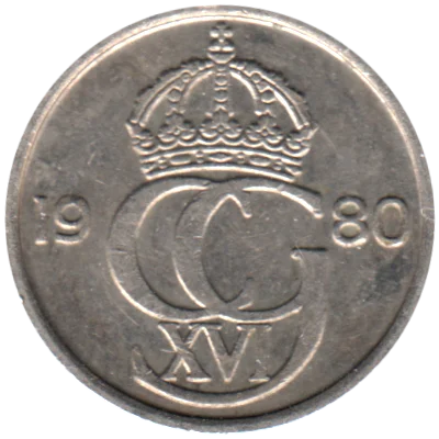 Preview 25 öre, 1980 obverse