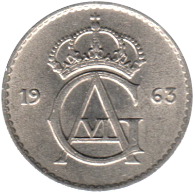 Preview 25 öre, 1963 obverse