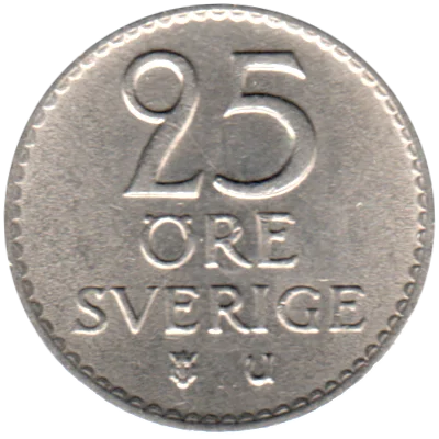 25 öre, 1963 Reverse