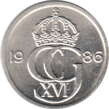 10 öre, 1986 Obverse