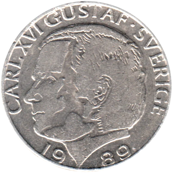 1 Krona, 1989 Obverse