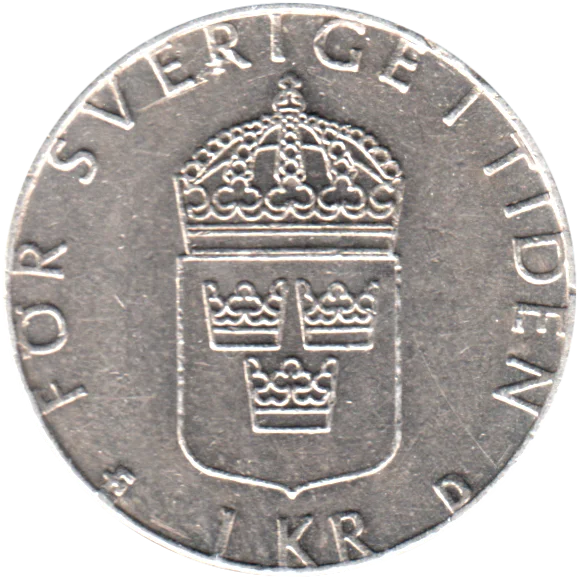 1 Krona, 1989 Reverse