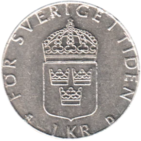 Preview 1 Krona, 1989 reverse