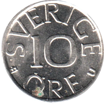 10 öre, 1977 Reverse
