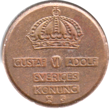 1 öre, 1955 Obverse