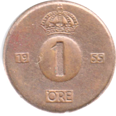 1 öre, 1955 Reverse