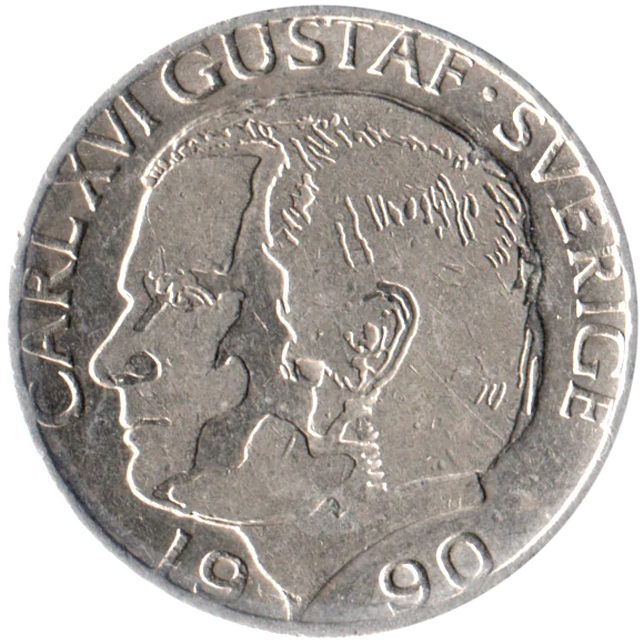 1 Krona, 1990 Obverse