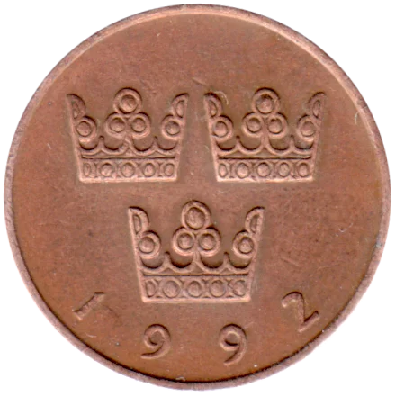 50 öre, 1992 Obverse