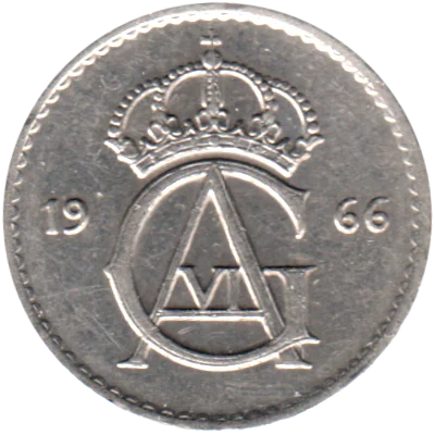 25 öre, 1966 Obverse