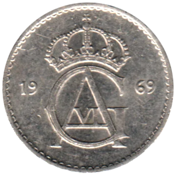 Preview 10 öre, 1969 obverse