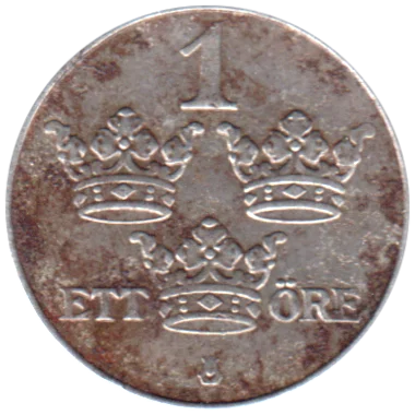 Preview 1 öre, 1948 reverse
