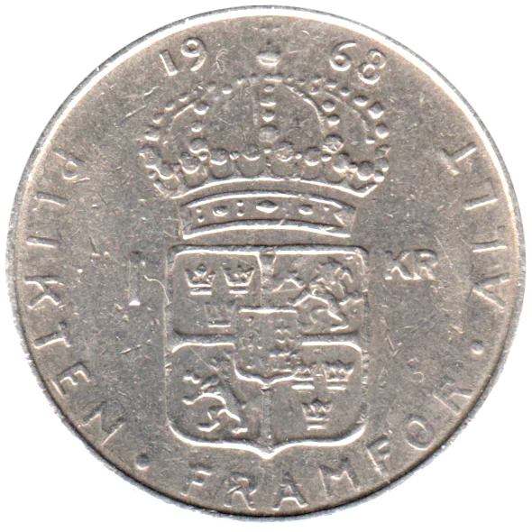 1 Krona, 1968 Reverse