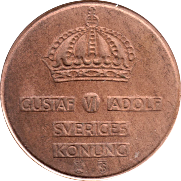 5 öre, 1957 Obverse