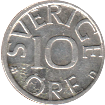 10 öre, 1987 Reverse