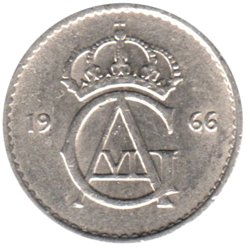 10 öre, 1966 Obverse