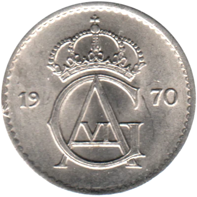 25 öre, 1970 Obverse